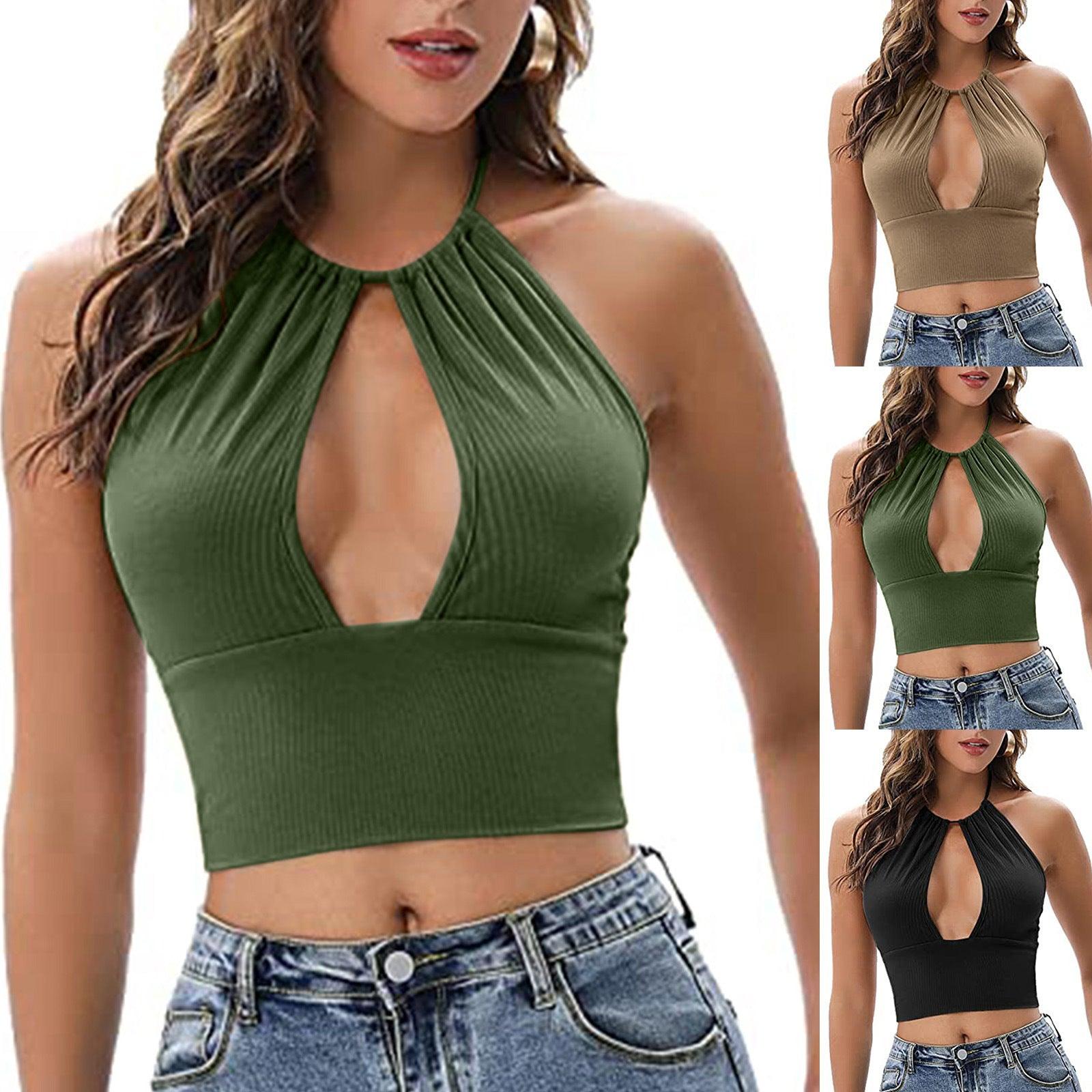 Camisole Halter Vest Women Summer Sexy Hollow Tops - fadidesign