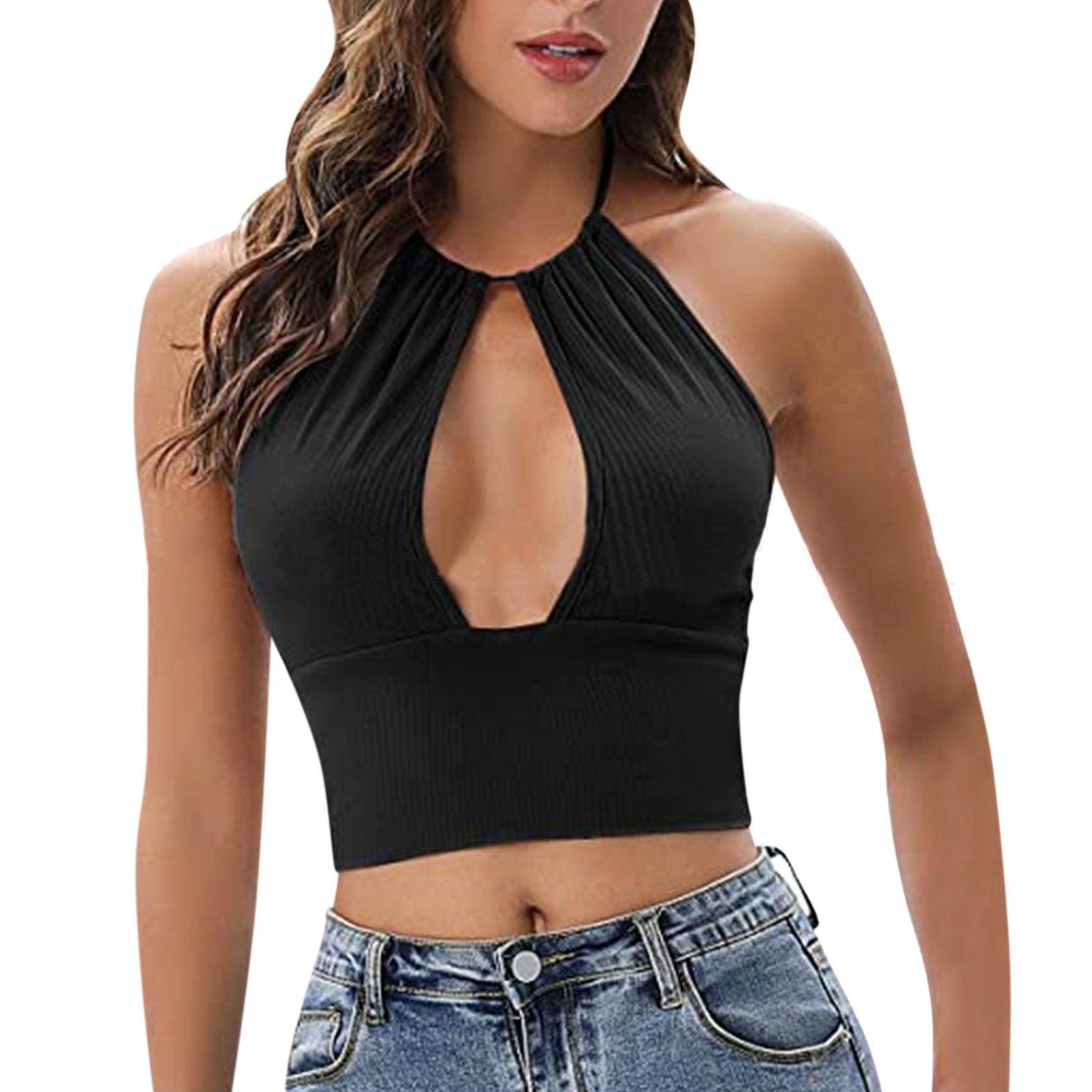 Camisole Halter Vest Women Summer Sexy Hollow Tops - fadidesign