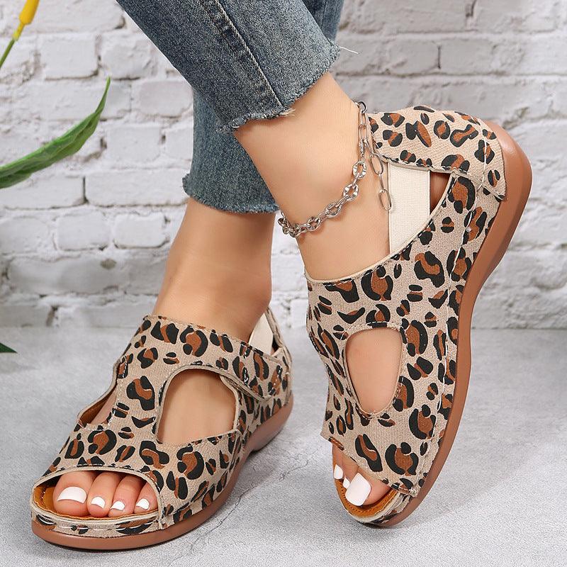 Casual Sandals Summer Shoes For Women Low Heels Velcro Shoes - fadidesign