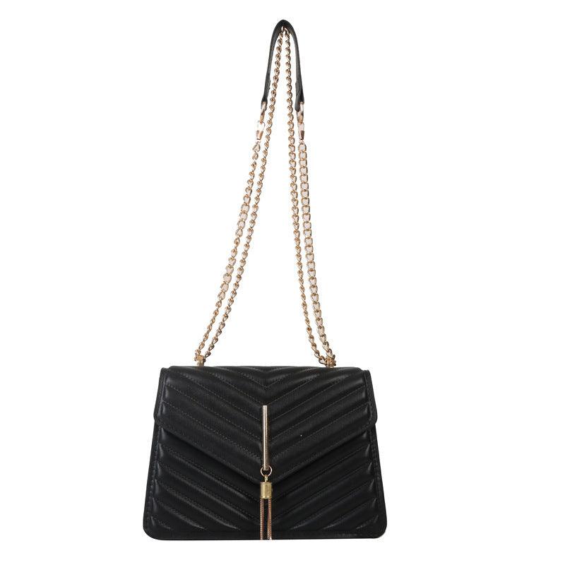 Chain Tassel Shoulder Crossbody Bags Women Fashion Small Square Bag - fadidesign