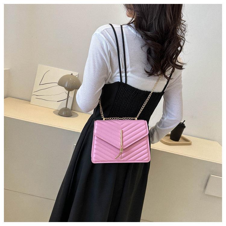 Chain Tassel Shoulder Crossbody Bags Women Fashion Small Square Bag - fadidesign