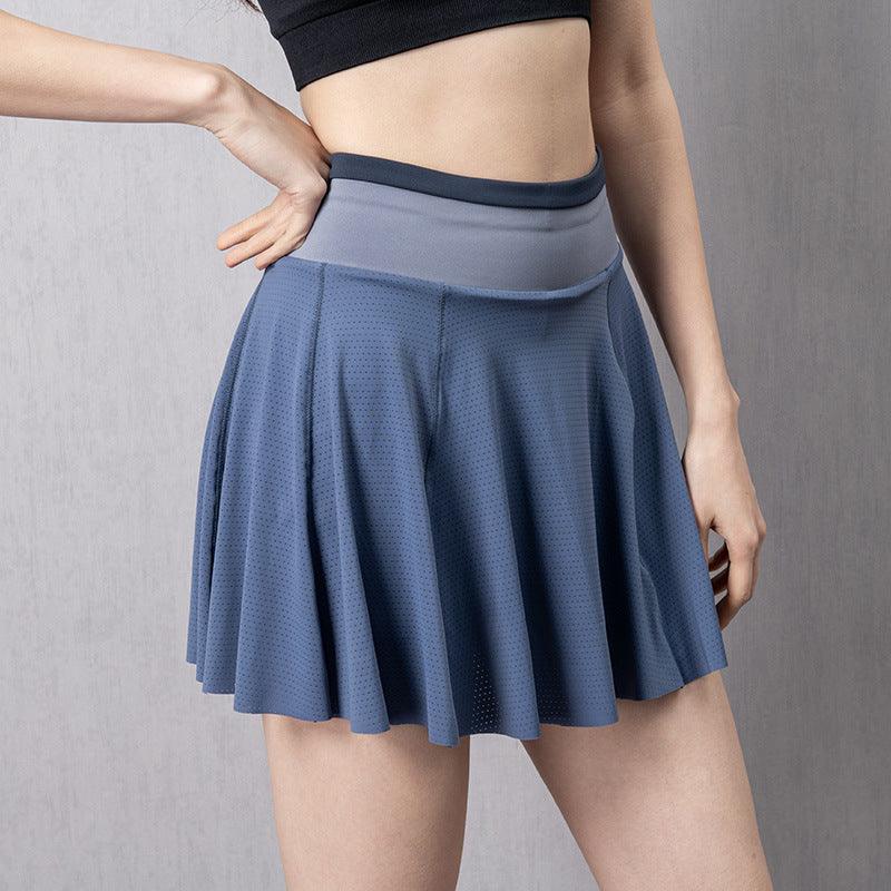 Cloud Hide Women Tennis Skirts Running Golf Badmintion Pantskirt Sports Gym Fitness Shorts Phone Pocket High Waist Sport Skort - fadidesign