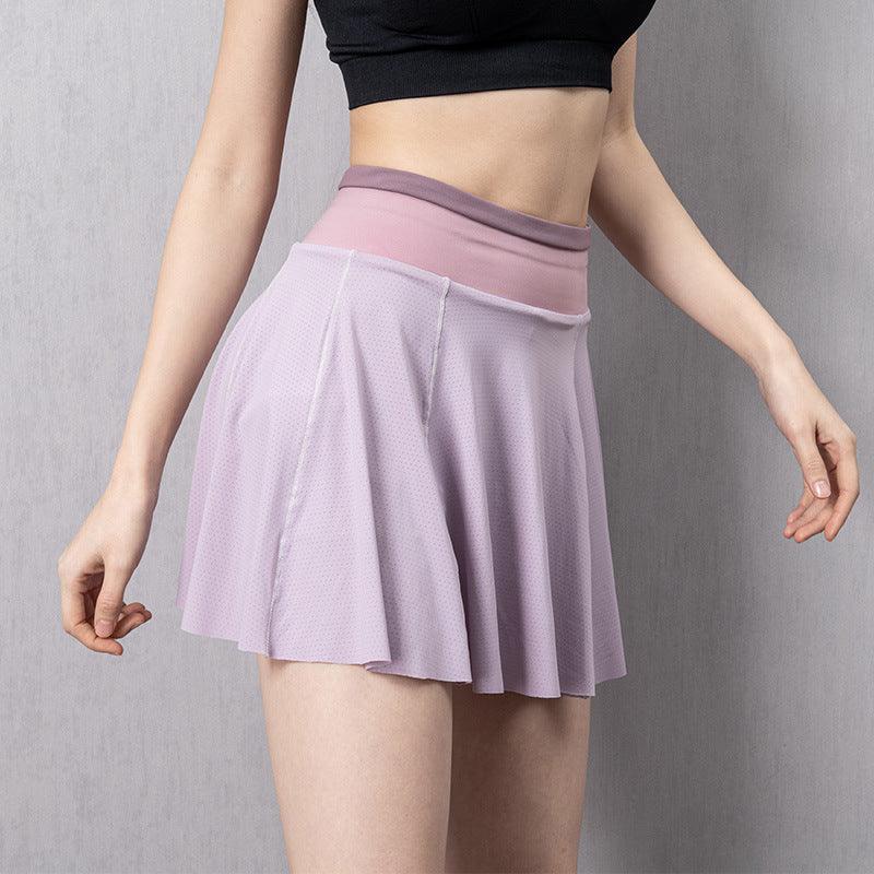 Cloud Hide Women Tennis Skirts Running Golf Badmintion Pantskirt Sports Gym Fitness Shorts Phone Pocket High Waist Sport Skort - fadidesign