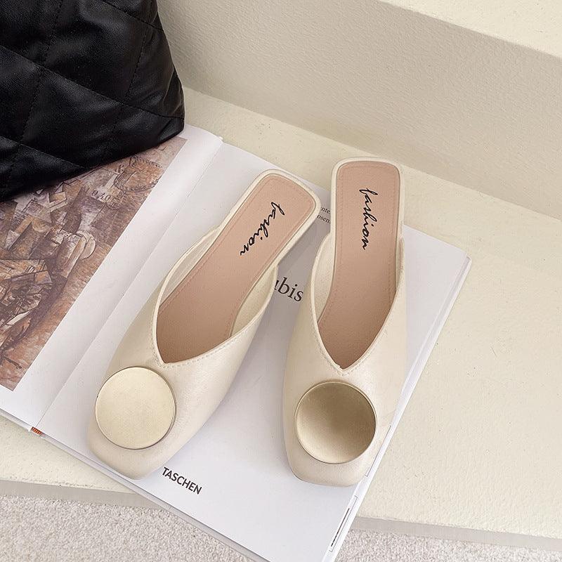 Comfortable And Breathable Baotou Half Slippers Women - fadidesign