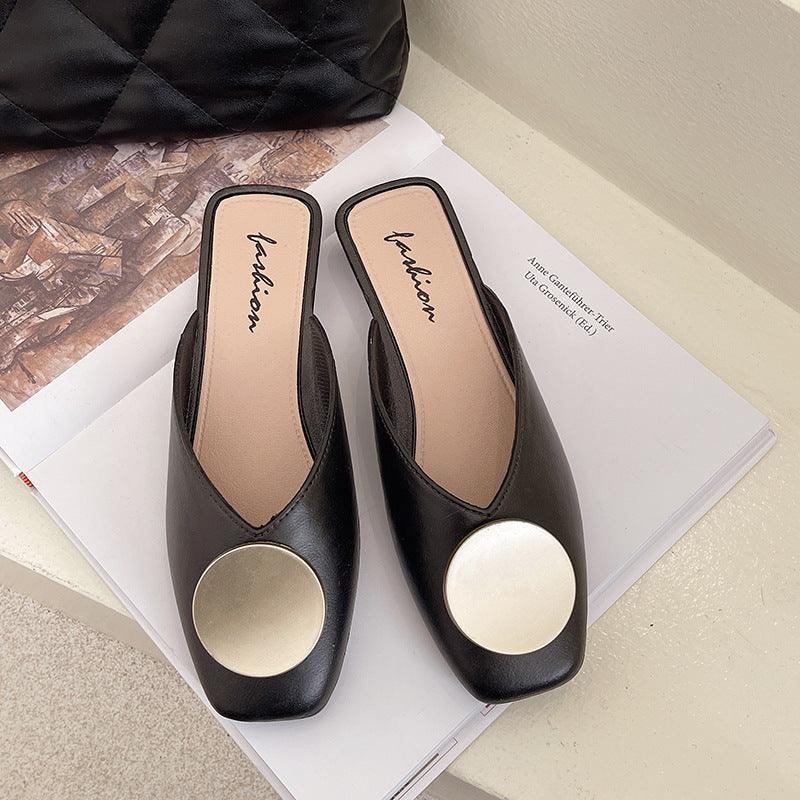 Comfortable And Breathable Baotou Half Slippers Women - fadidesign