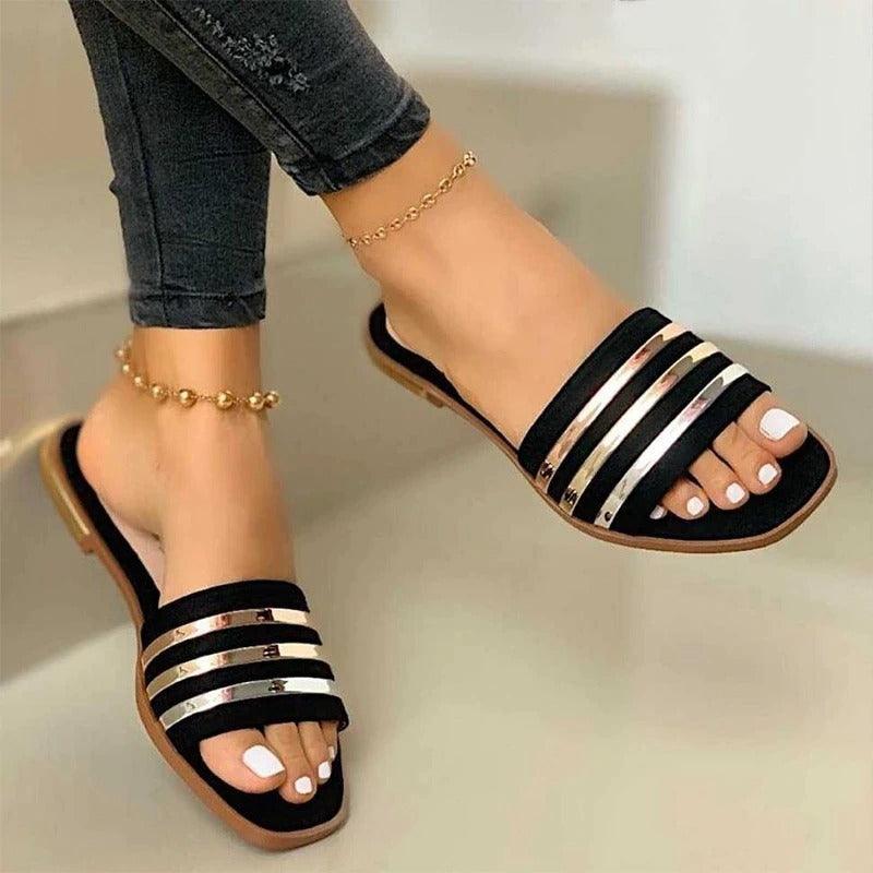 Comfortable Flat Slippers Women - fadidesign