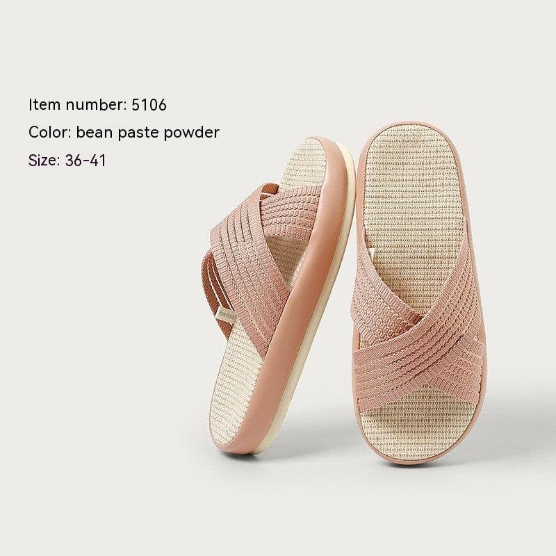 Cotton And Linen Slippers For Women Living At Home - fadidesign