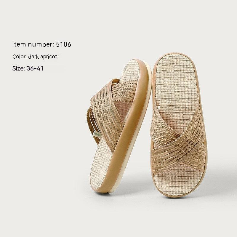 Cotton And Linen Slippers For Women Living At Home - fadidesign