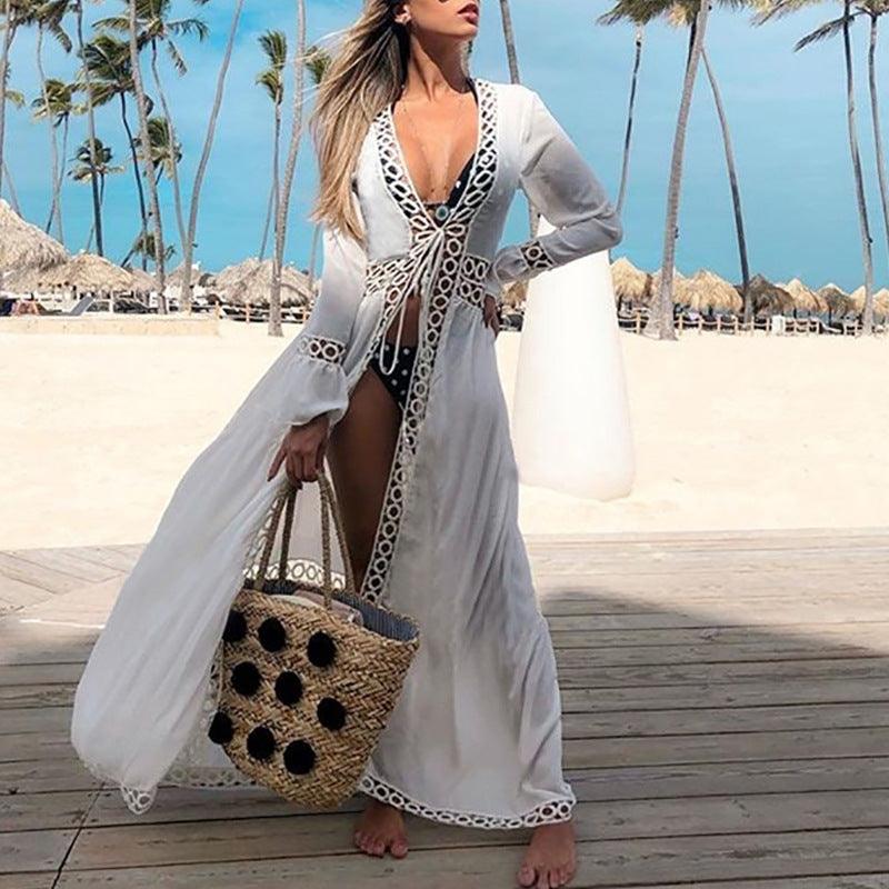 Cotton Beach Cover up Print Bathing suit cover up Swimwear Women Summer Dress Kaftan Robe de Plage Saida de Praia Tunics Pareo - fadidesign