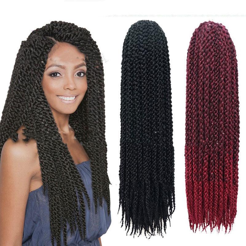 Crochet Braid Hair Synthetic Black Brown Senegalese Twist Crochet Twist Braids For Women - fadidesign