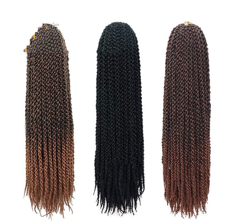 Crochet Braid Hair Synthetic Black Brown Senegalese Twist Crochet Twist Braids For Women - fadidesign