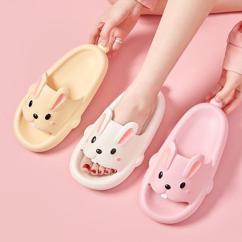 Cute Rabbit Slippers For Kids Women Summer Home Shoes Bathroom Slippers - fadidesign