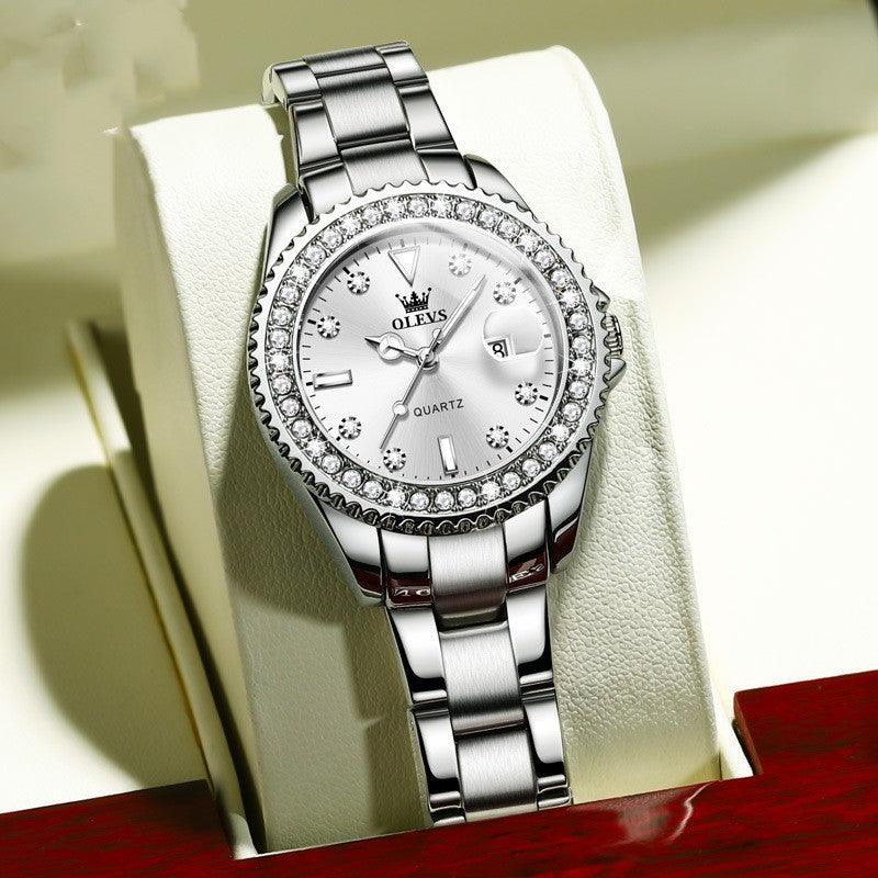 Diamond Quartz Women's Stainless Steel Watch - fadidesign