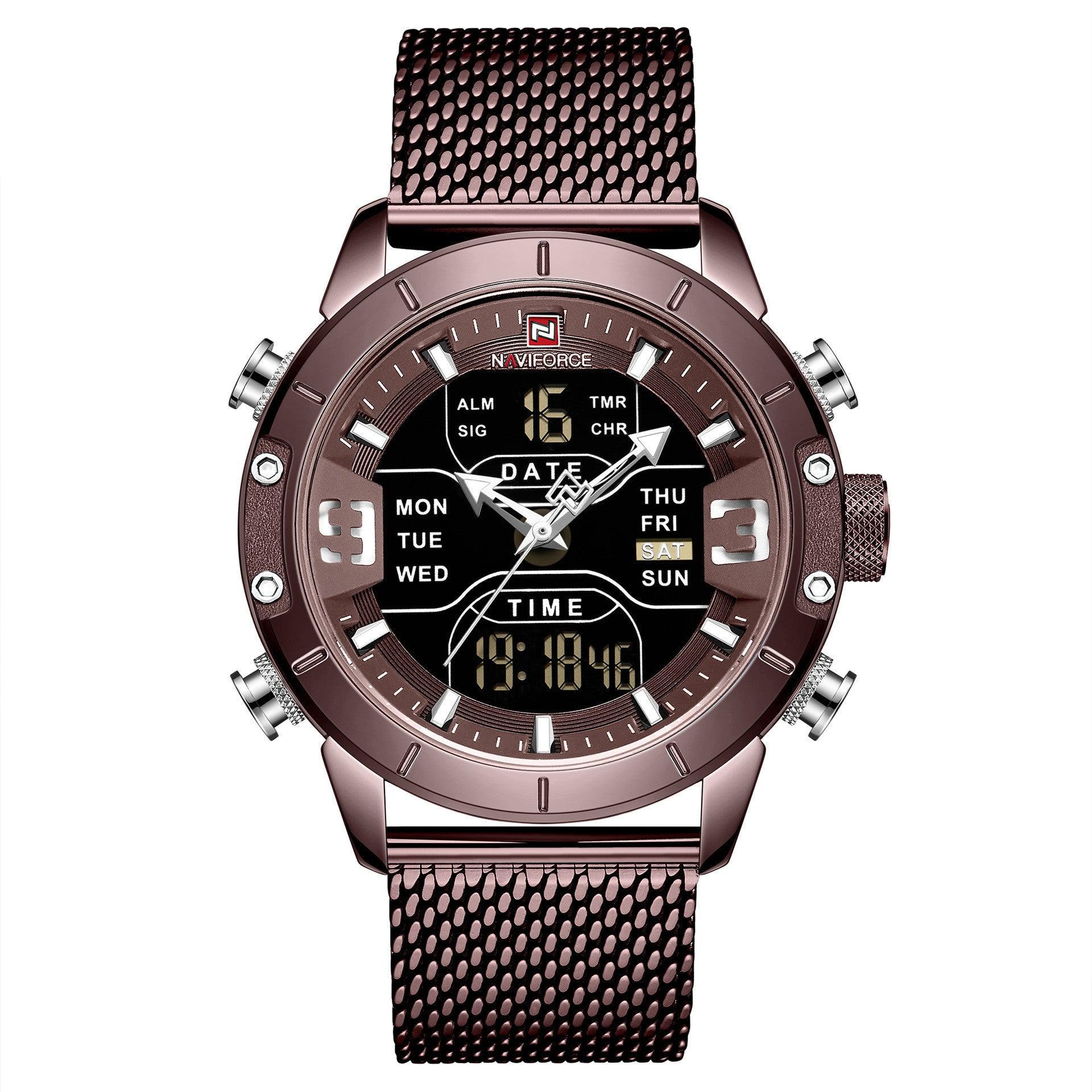 Double Display Men's Multi-function Waterproof Sports Watch - fadidesign