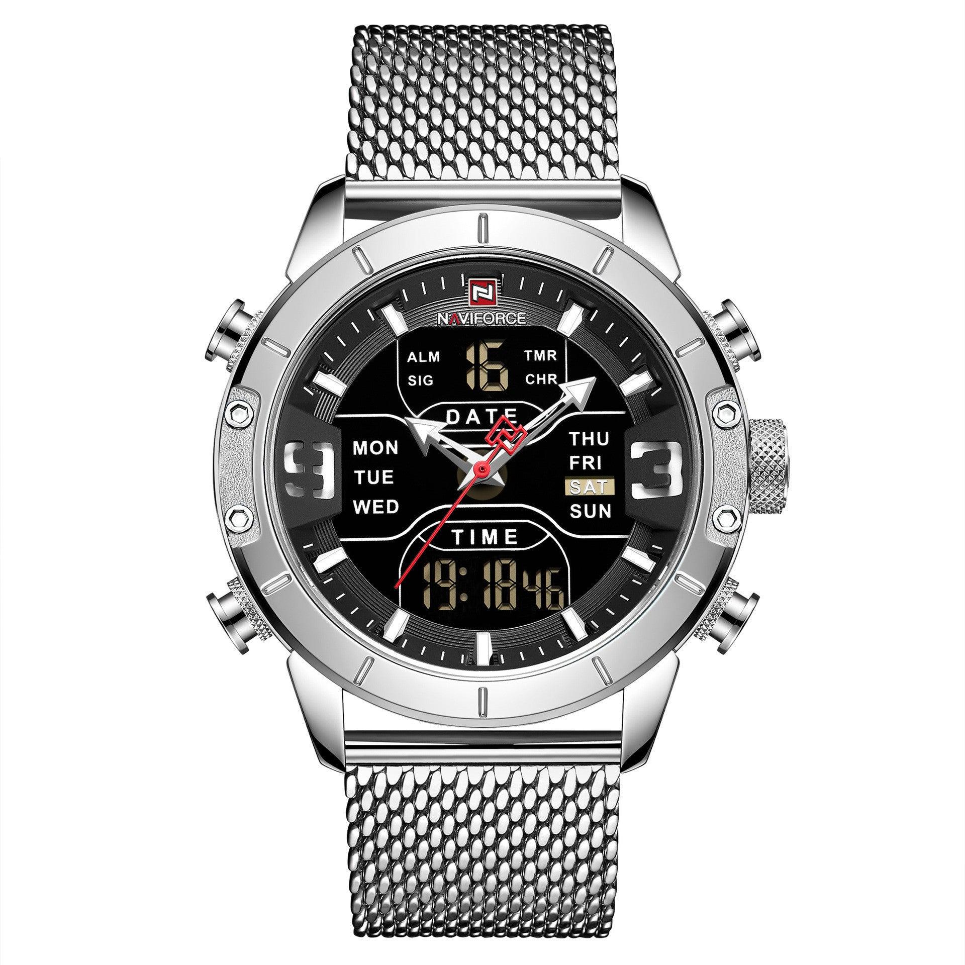 Double Display Men's Multi-function Waterproof Sports Watch - fadidesign