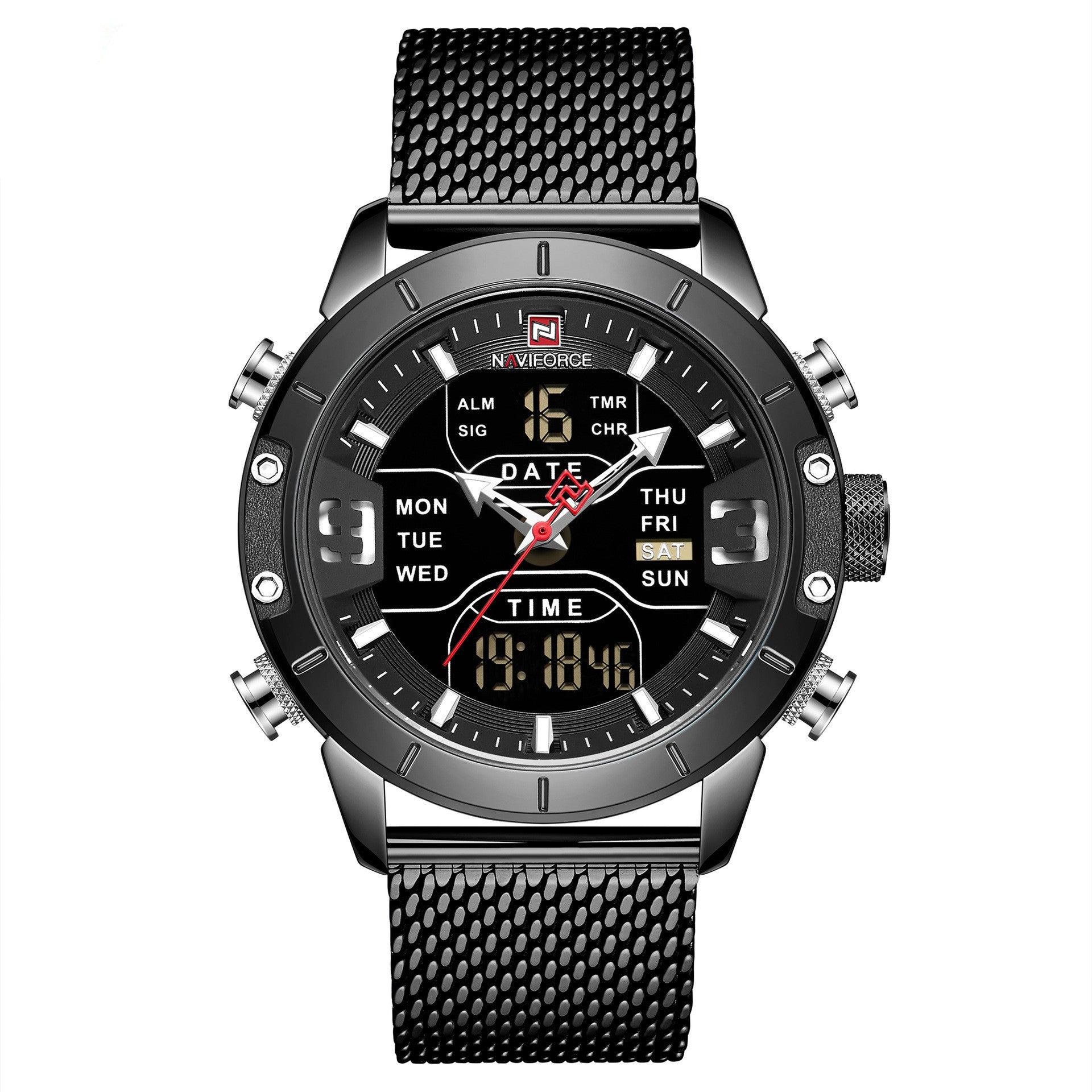 Double Display Men's Multi-function Waterproof Sports Watch - fadidesign