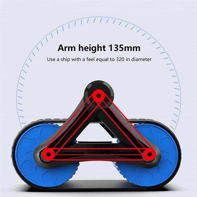 Double Wheel Abdominal Exerciser Women Men Automatic Rebound Ab Wheel Roller Waist Trainer Gym Sports Home Exercise Devices - fadidesign