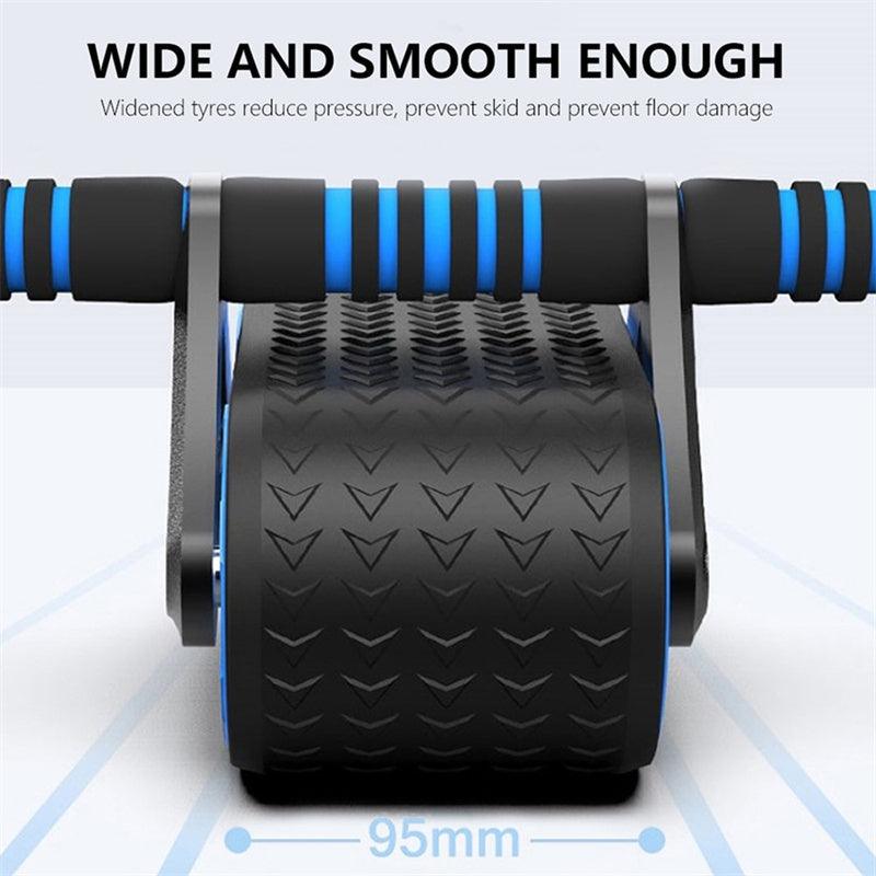 Double Wheel Abdominal Exerciser Women Men Automatic Rebound Ab Wheel Roller Waist Trainer Gym Sports Home Exercise Devices - fadidesign