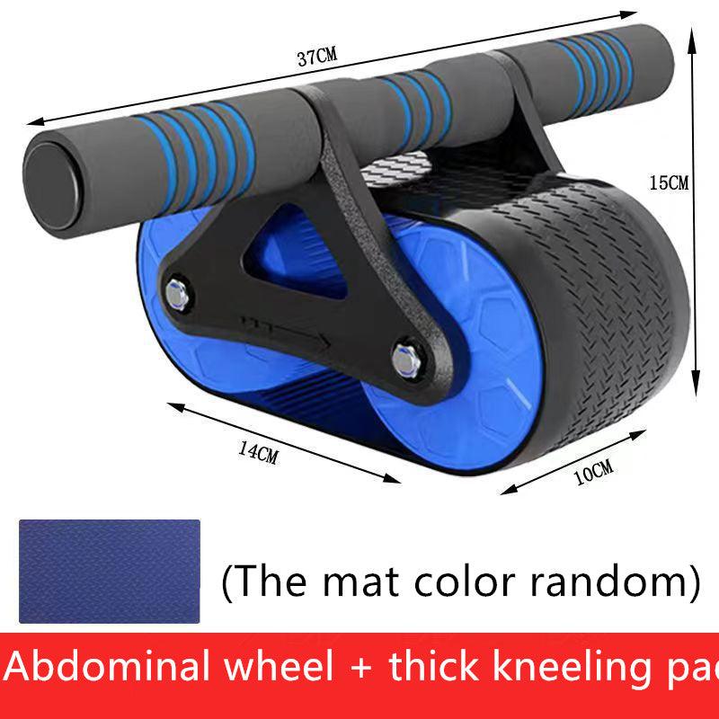 Double Wheel Abdominal Exerciser Women Men Automatic Rebound Ab Wheel Roller Waist Trainer Gym Sports Home Exercise Devices - fadidesign