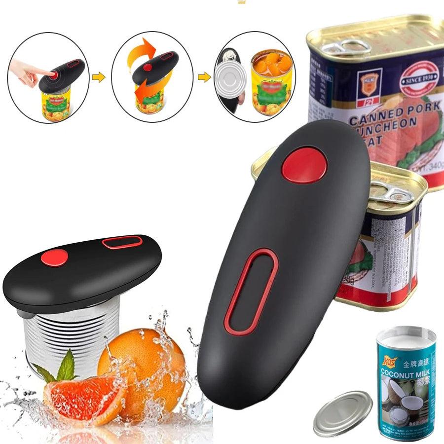 Electric Can Opener Automatic Jar Bottle Can Machine One Touch Portable Kitchen Hand Free Opening Opener Tool Gadgets - fadidesign