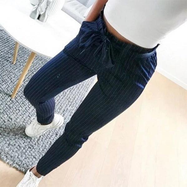 European and American new fashion wild waist cropped pants - fadidesign