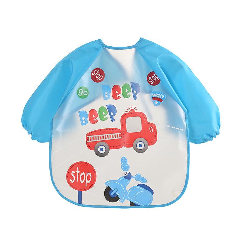 EVA food clothes baby clothes children's long-sleeved anti-dressing clothes baby bib bib - fadidesign