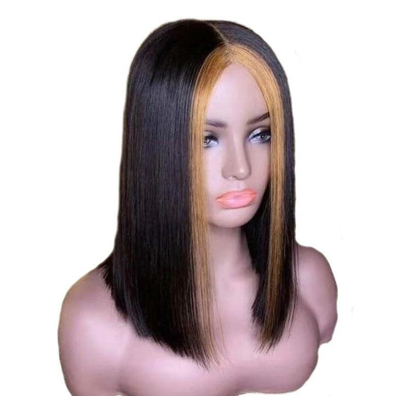 Explosion Style Front Lace Straight Hair Wig European And American Women'S Wig Short Straight Hair Human Hair Wigs - fadidesign