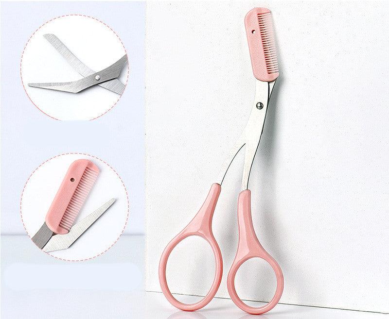 Eyebrow Trimming Knife With Comb Curved Moon Small Beauty Supplies Gadgets - fadidesign