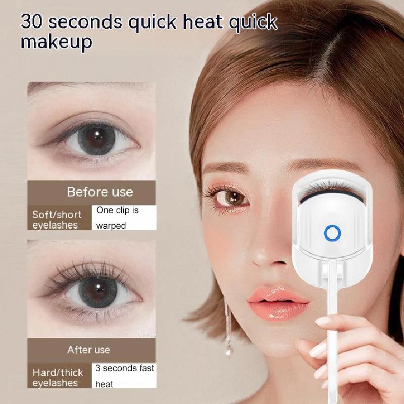 Eyelash Curler Portable Electric Heated Comb Eye Lash Long Lasting Eyelashes Curls Thermal Eyelash Curler Makeup Tools Heated Eyelash Curlers,Rechargeable Electric Eyelash Curler,Handheld Eyelash Heat - fadidesign