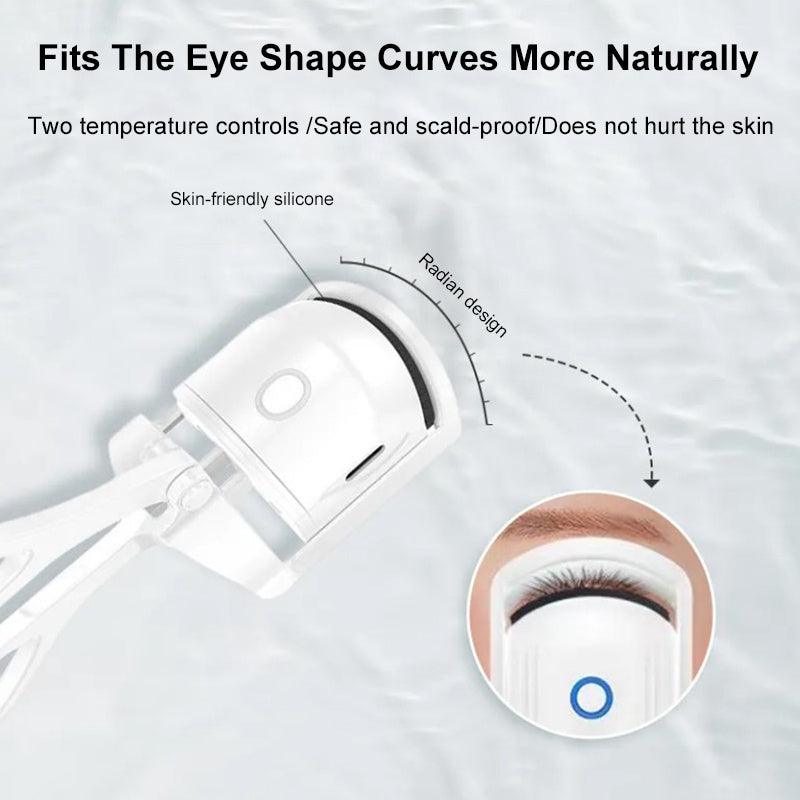 Eyelash Curler Portable Electric Heated Comb Eye Lash Long Lasting Eyelashes Curls Thermal Eyelash Curler Makeup Tools Heated Eyelash Curlers,Rechargeable Electric Eyelash Curler,Handheld Eyelash Heat - fadidesign