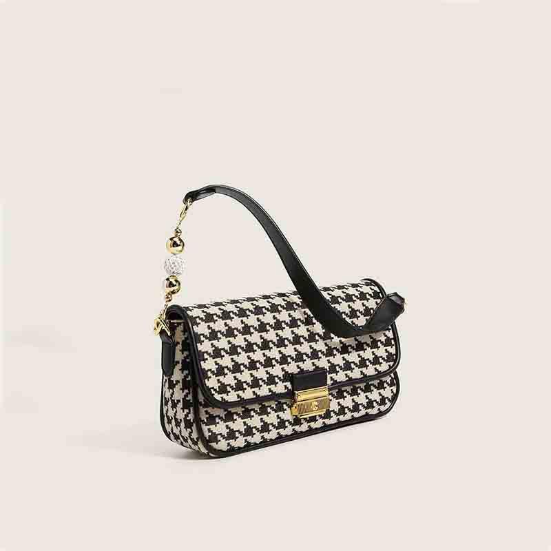 Fashion Ins Houndstooth Pattern Shoulder Bag - fadidesign