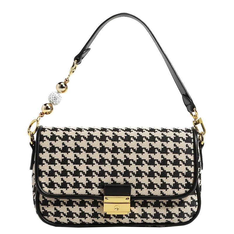 Fashion Ins Houndstooth Pattern Shoulder Bag - fadidesign