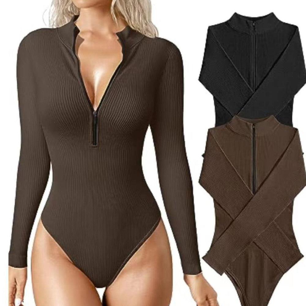 Fashion Long Sleeve Jumpsuit Seamless Slimming Shapewear For Women Romper - fadidesign