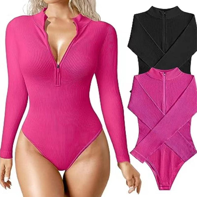 Fashion Long Sleeve Jumpsuit Seamless Slimming Shapewear For Women Romper - fadidesign