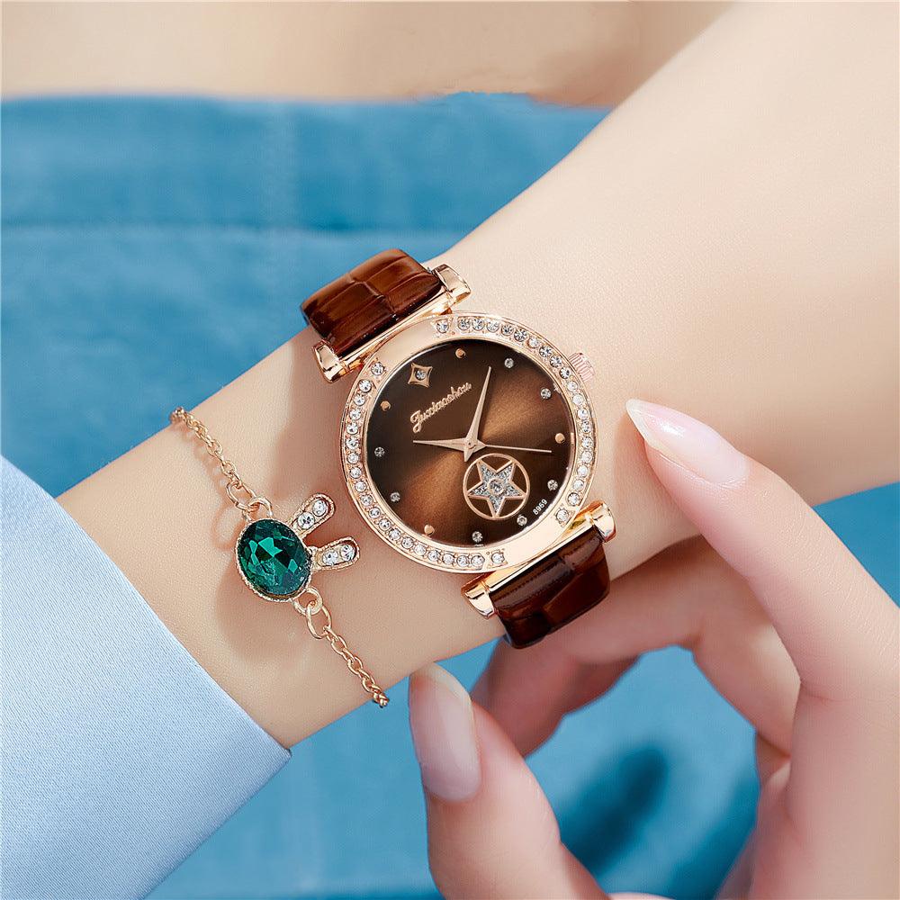 Fashion Simple Rhinestone Ladies Belt Watch - fadidesign