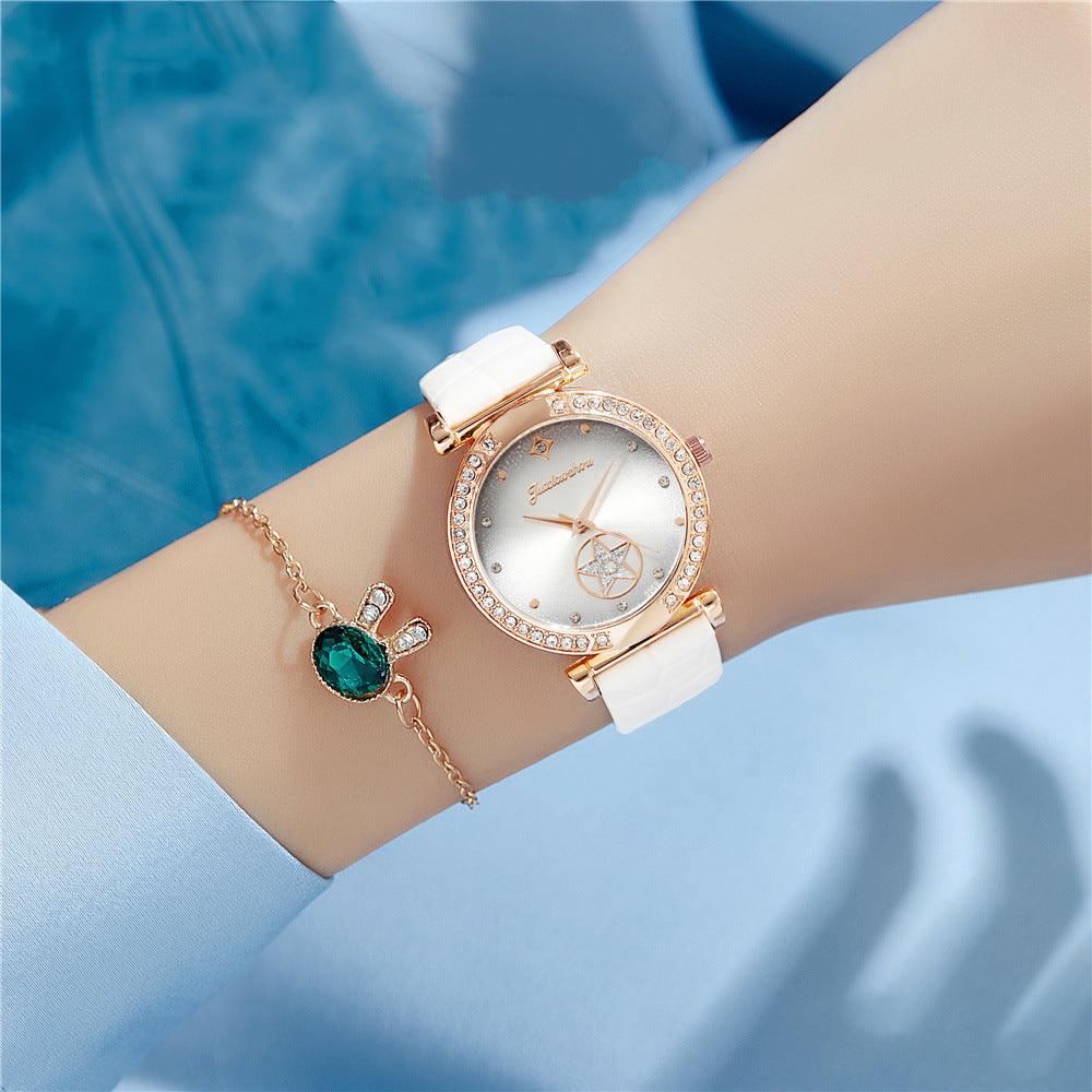 Fashion Simple Rhinestone Ladies Belt Watch - fadidesign