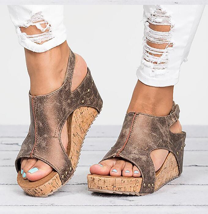 Fashion Women Platform Sandals Peep Toe Spartan Sandals Women Summer Wedges High Heel Shoes - fadidesign