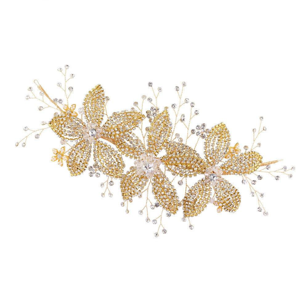 Flower Rhinestone Hair Accessories Bridal Wedding Hair Band - fadidesign