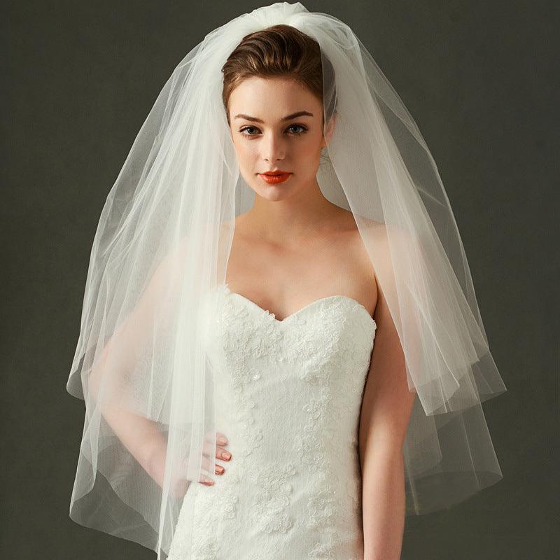 Fluffy Hard Mesh Veil With Hair Comb - fadidesign