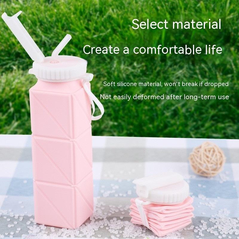 Foldable Water Bottle Sports Cup Portable Silicone Folding Cups Food Grade Cup Retractable Outdoor Travel Running Riding Camping - fadidesign