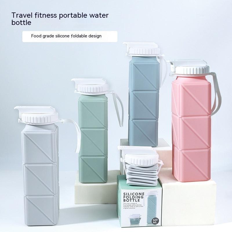 Foldable Water Bottle Sports Cup Portable Silicone Folding Cups Food Grade Cup Retractable Outdoor Travel Running Riding Camping - fadidesign