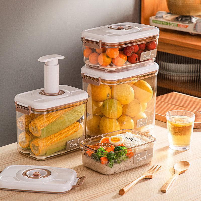 Food Vacuum Storage Box With Free Vacuum Kitchen Sealer Container Transparent Organization Sealed Tank Cans Lunch Box Gift - fadidesign