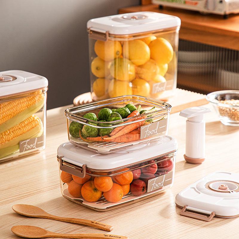 Food Vacuum Storage Box With Free Vacuum Kitchen Sealer Container Transparent Organization Sealed Tank Cans Lunch Box Gift - fadidesign