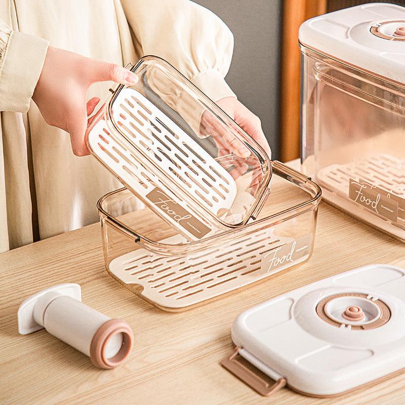 Food Vacuum Storage Box With Free Vacuum Kitchen Sealer Container Transparent Organization Sealed Tank Cans Lunch Box Gift - fadidesign