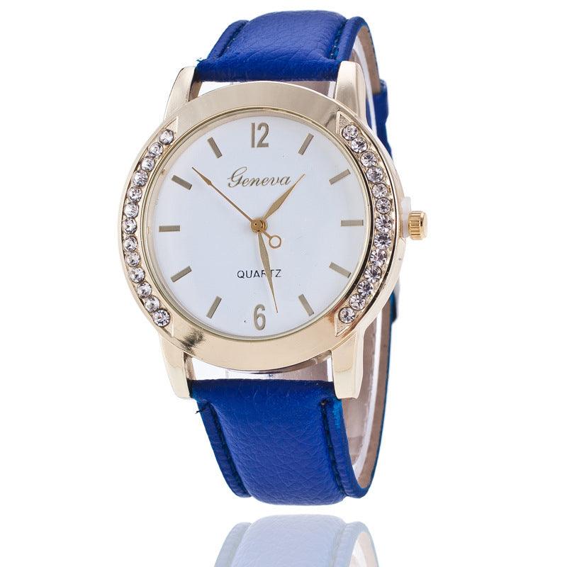 Geneva Diamond Quartz Watch Women - fadidesign