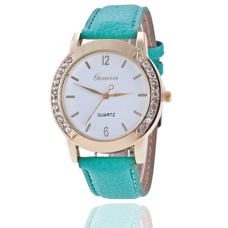 Geneva Diamond Quartz Watch Women - fadidesign