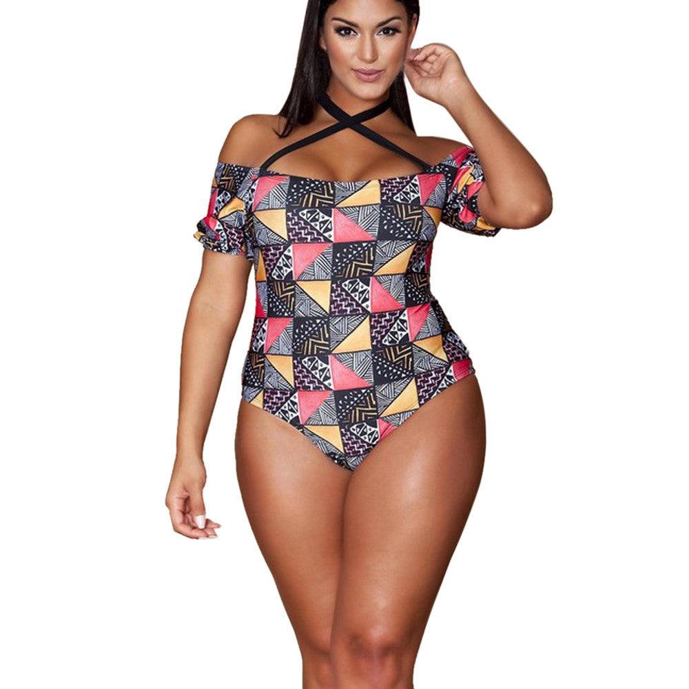 Geometric bikini ladies plus size - fadidesign