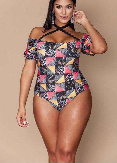 Geometric bikini ladies plus size - fadidesign