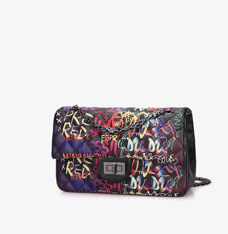 Graffiti alphabet rhombus chain bag - fadidesign