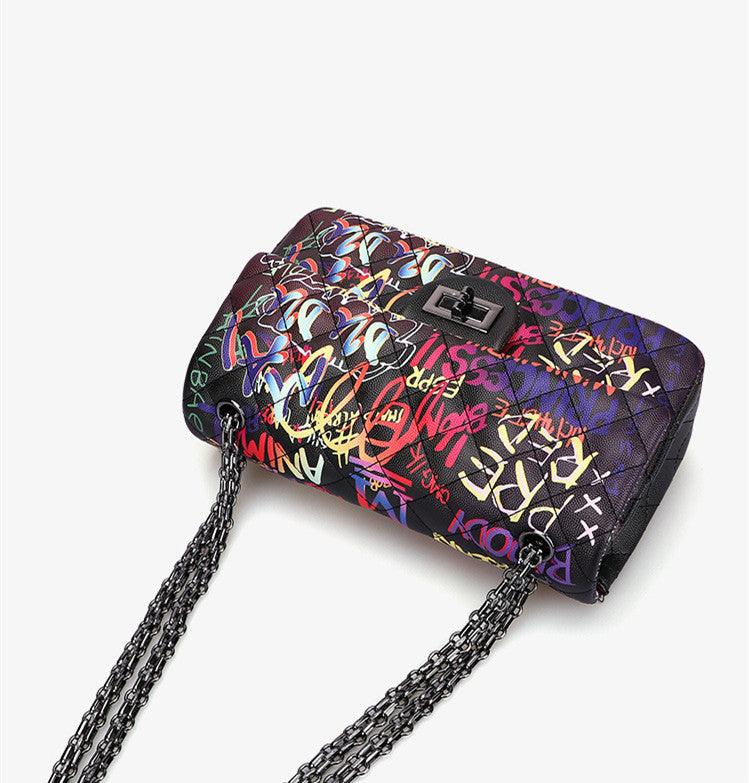 Graffiti alphabet rhombus chain bag - fadidesign